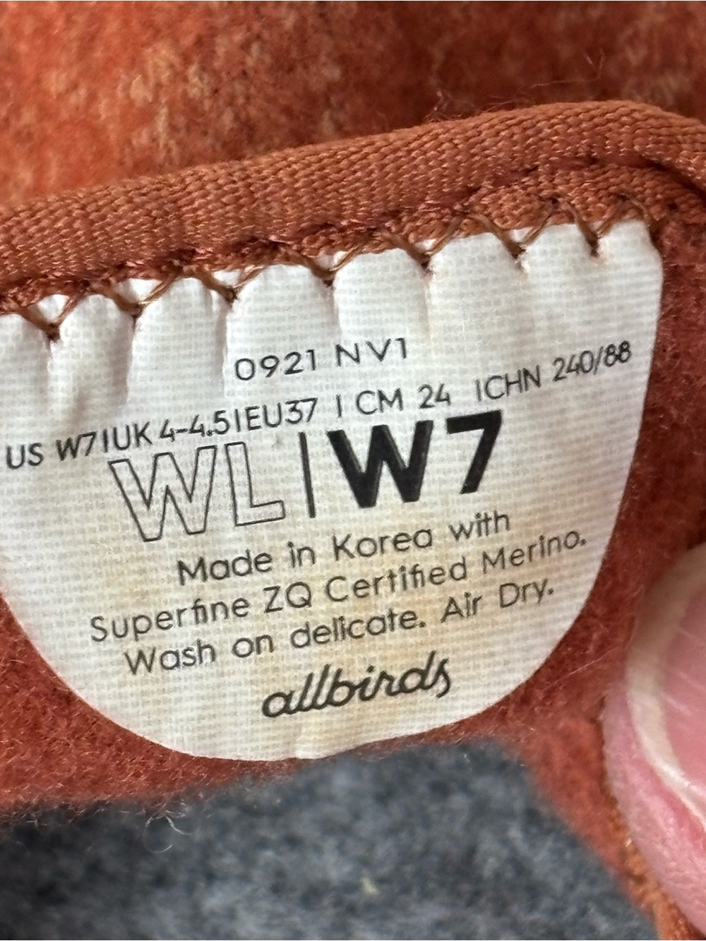 Allbirds women’s sneakers size7 Merino wool slip-on machine washable - Picture 6 of 9